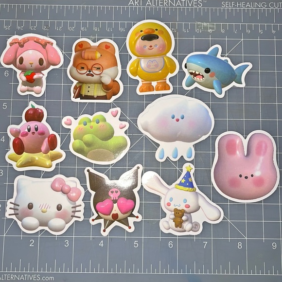 11 Super cute stickers Sanrio hello kitty kuromi decal kawaii planner scrapbook - Picture 1 of 1